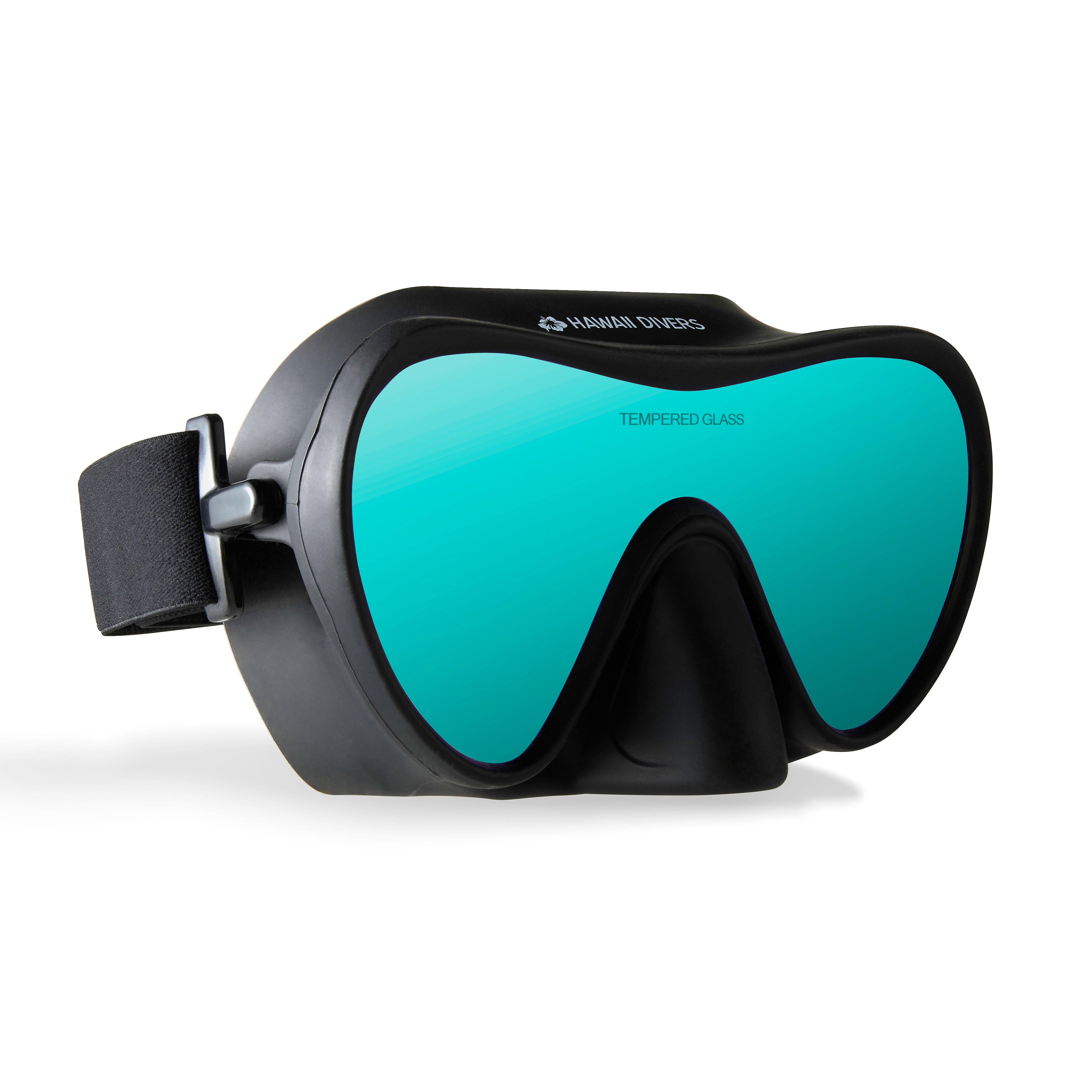 Hawaii Divers Deep Sea Adult Snorkel Set – Green/Black - Size S/M