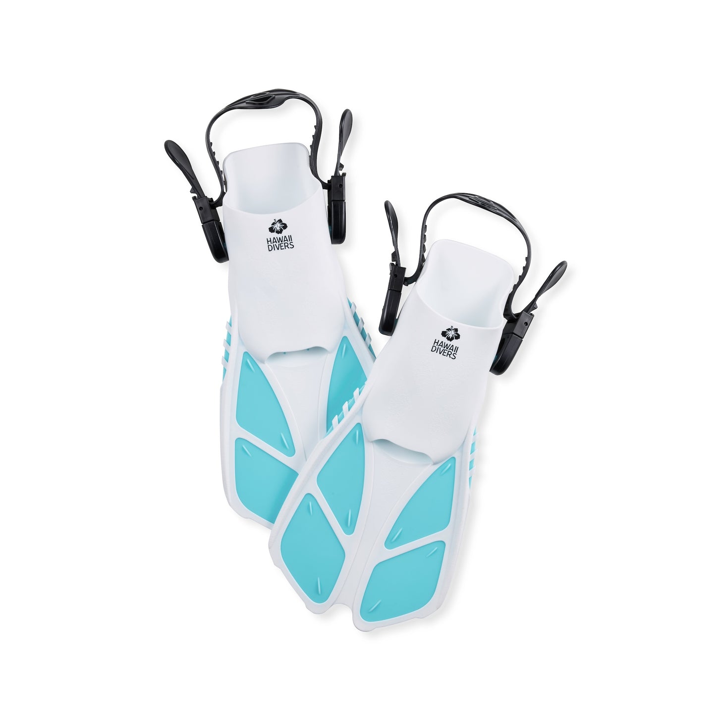 Hawaii Divers Orca Jr Snorkel Set with Fins – White/Sky