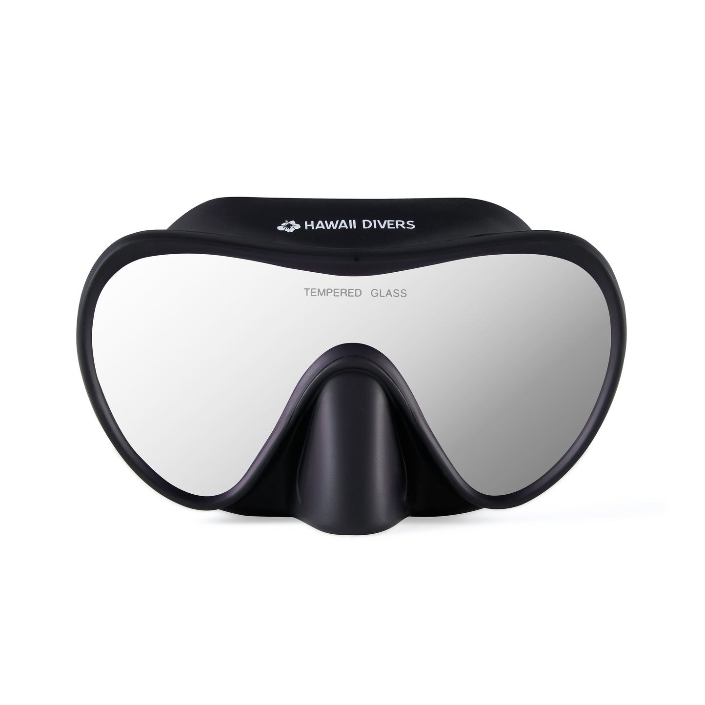 Hawaii Divers Deep Sea Mirrored Adult Snorkel Set – Silver/Black - L/XL