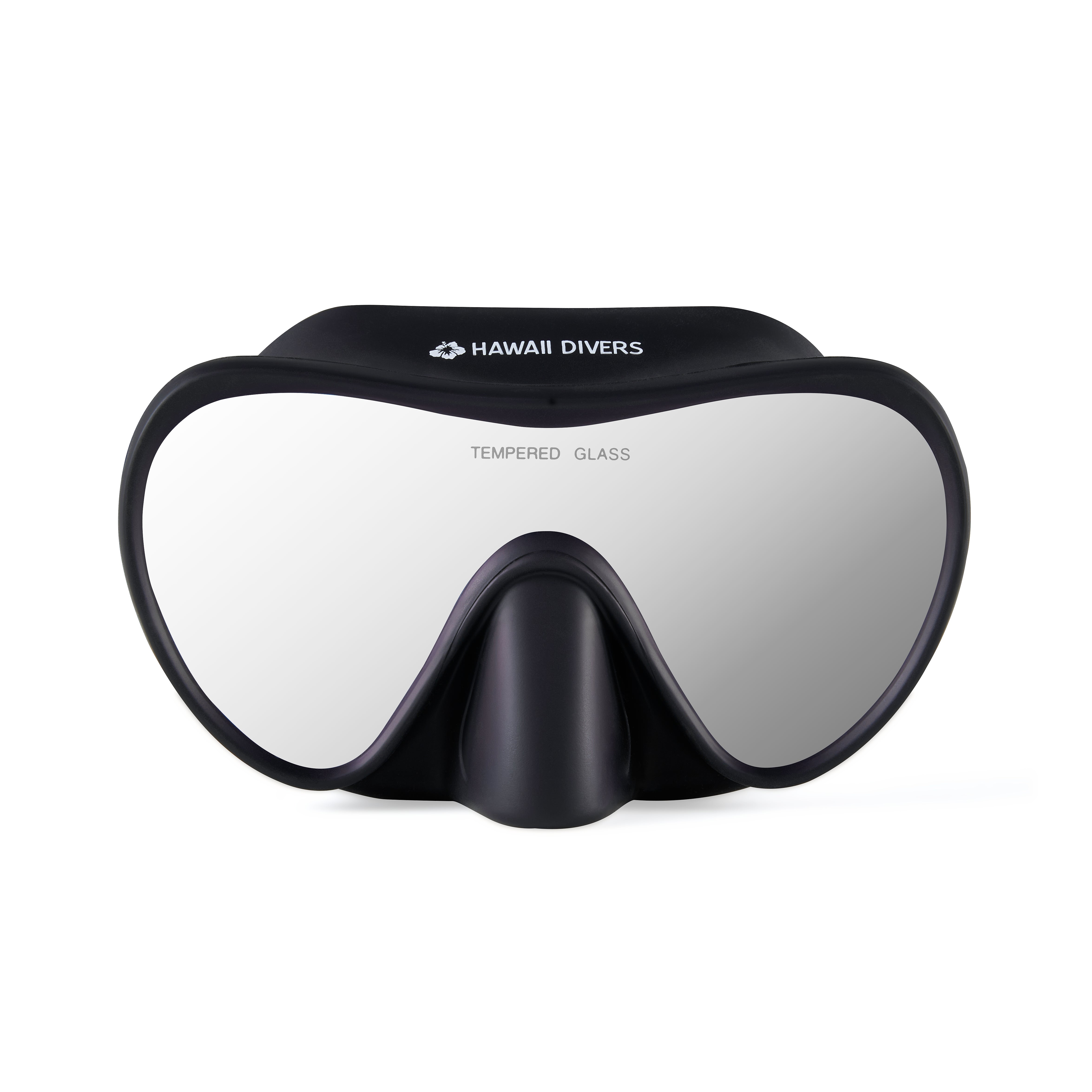 Hawaii Divers Deep Sea Mirrored Adult Snorkel Set – Silver/Black - S/M