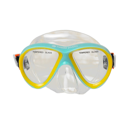 Hawaii Divers Guppy Kids Snorkel Mask – Sky/Yellow (Ages 4+)