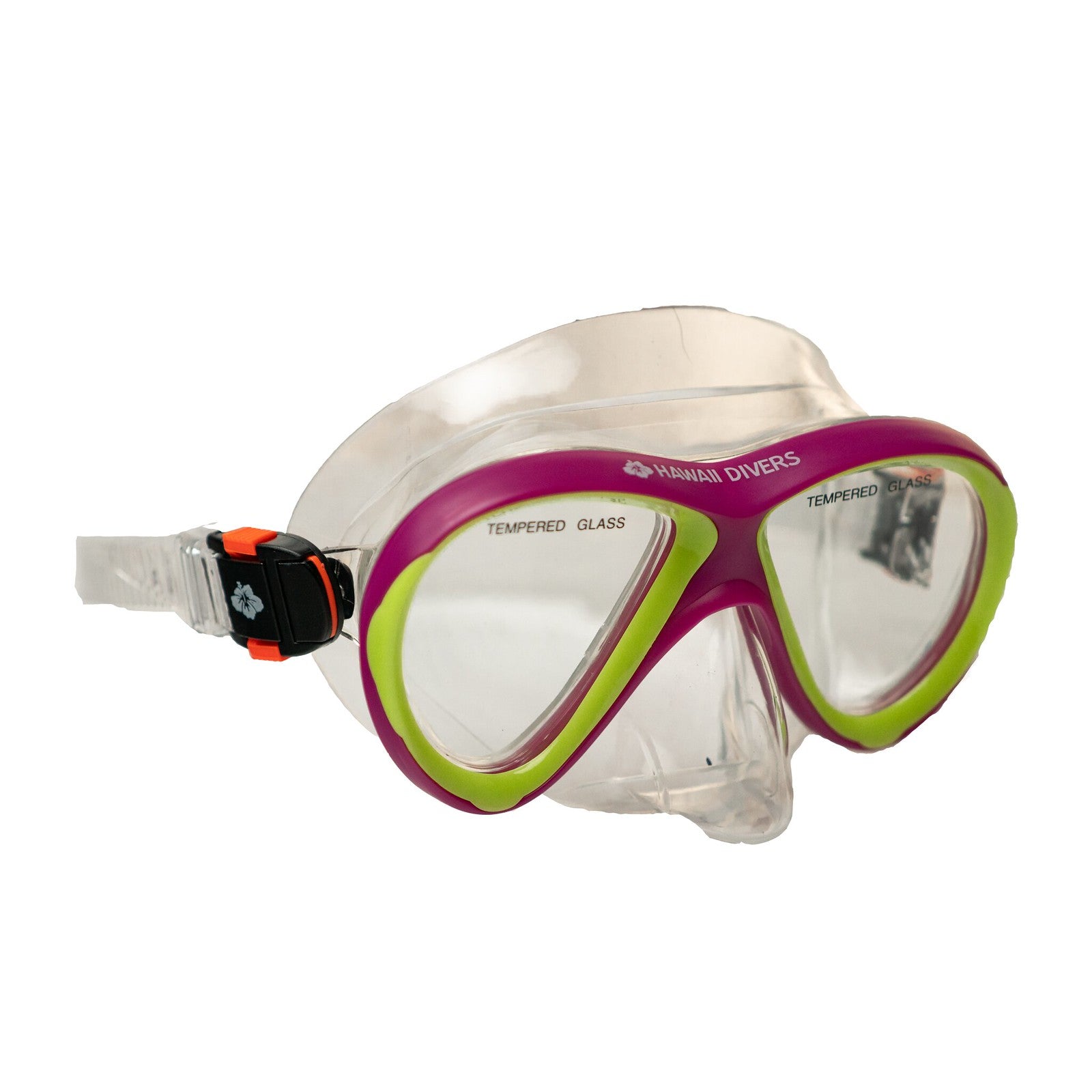 Hawaii Divers Guppy Kids Snorkel Mask – Pink/Bright Yellow (Ages 4+)