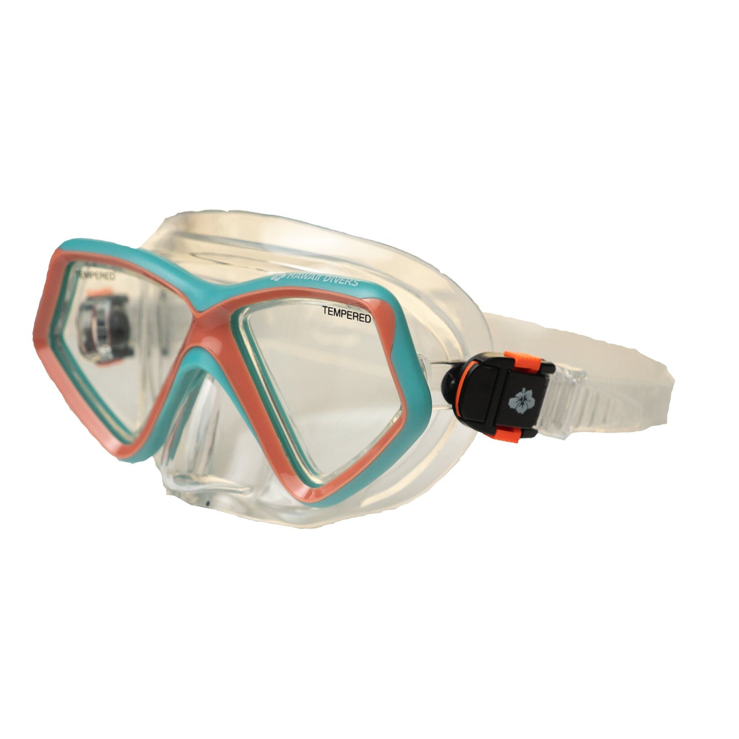 Hawaii Divers Jelly Fish Snorkel Mask - Turquoise/Orange(ages 4+)