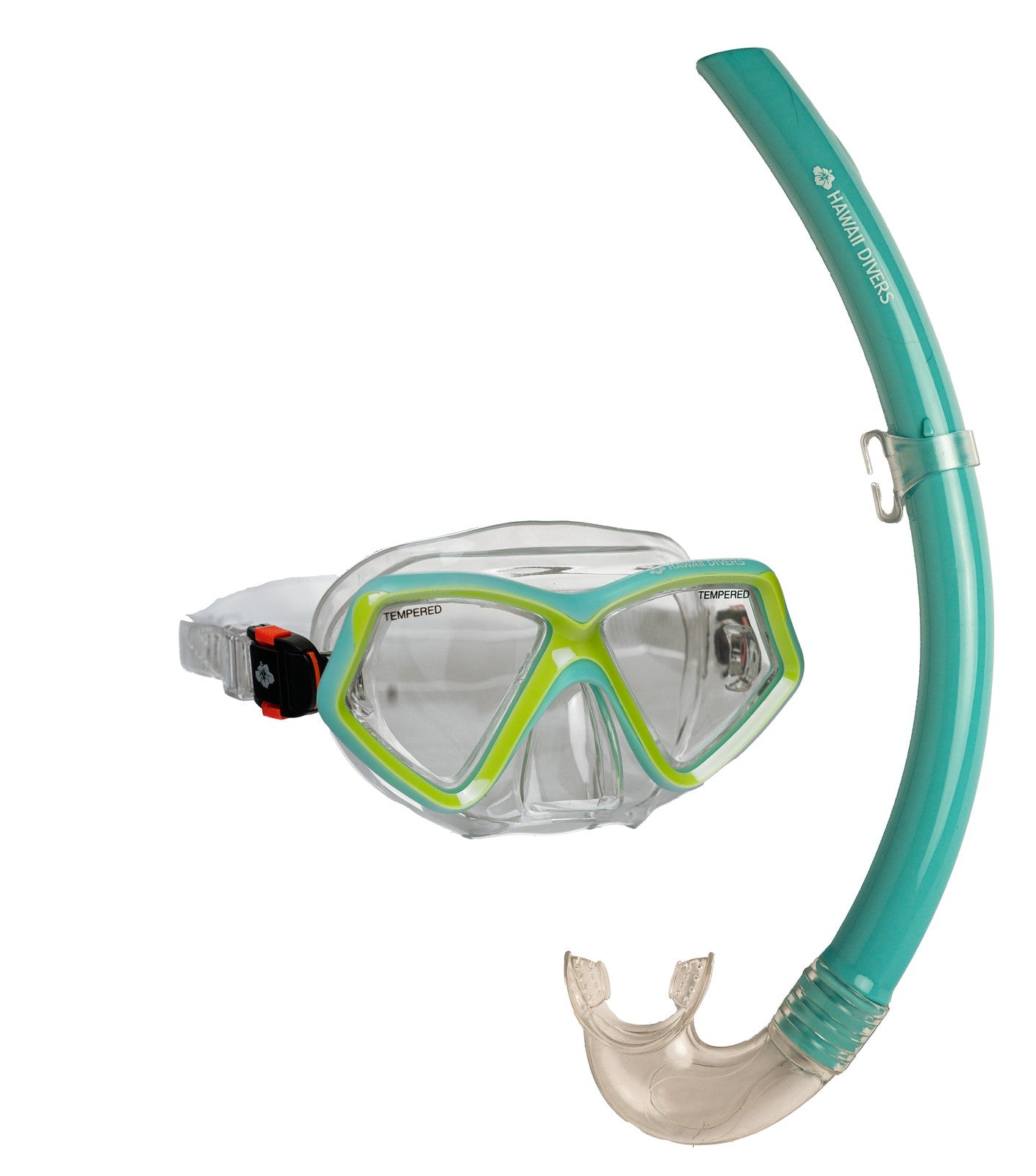 Hawaii Divers Kids Jelly Fish Snorkel Mask - Teal/Yellow (ages 4+)