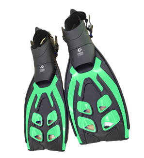 Hawaii Divers Deep Sea Adult Snorkel Set – Green/Black - Size S/M