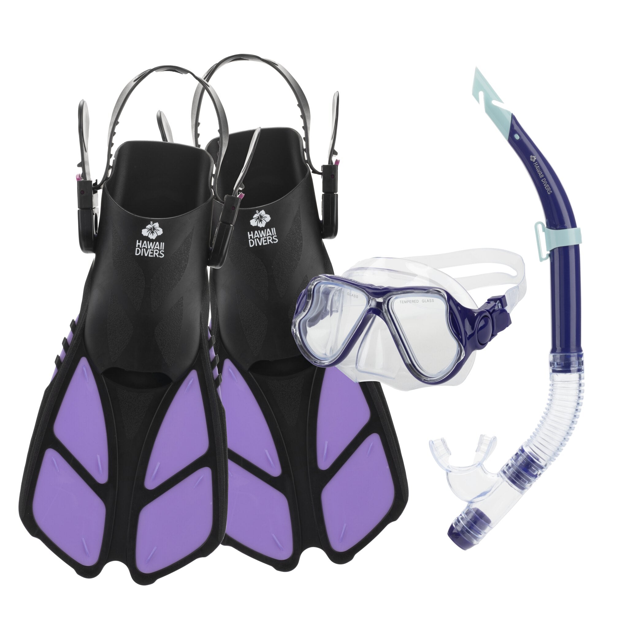 Hawaii Divers Beluga Jr Snorkel Set – Purple (Ages 8+) Size L/XL