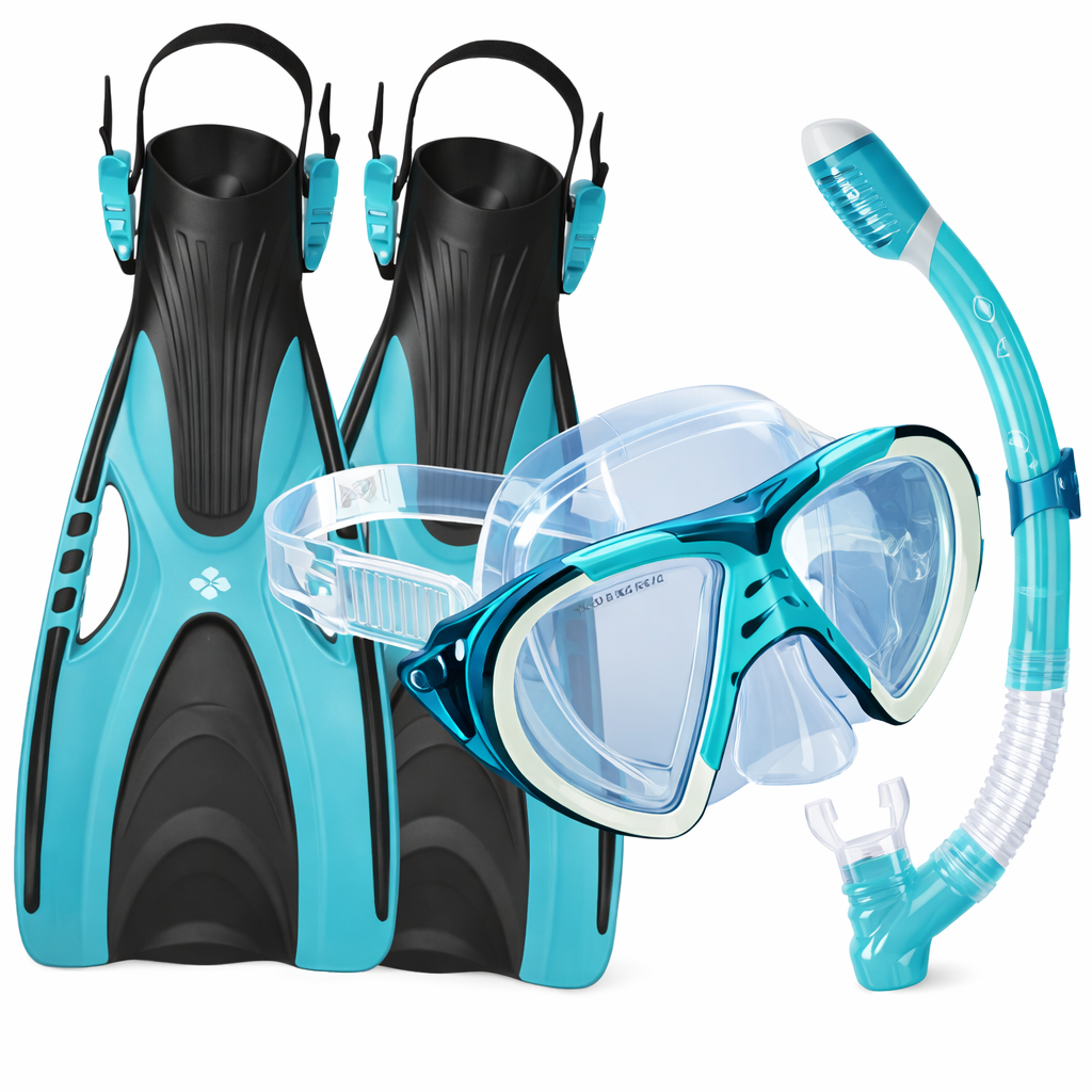 Hawaii Divers Leilani Snorkel Set – Turquoise (Adult S/M)