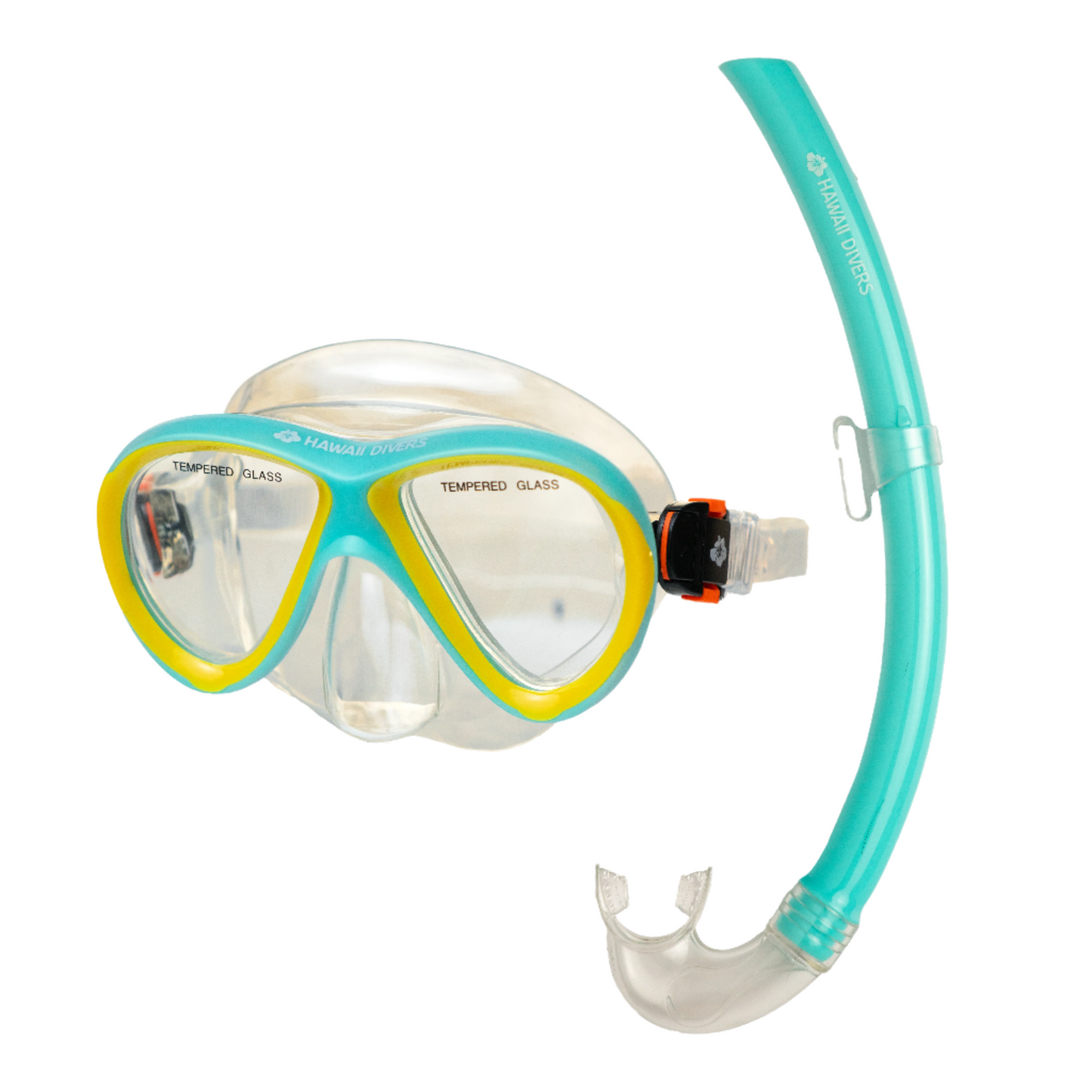 Hawaii Divers Guppy Kids Snorkel Combo – Sky/Yellow (4+)