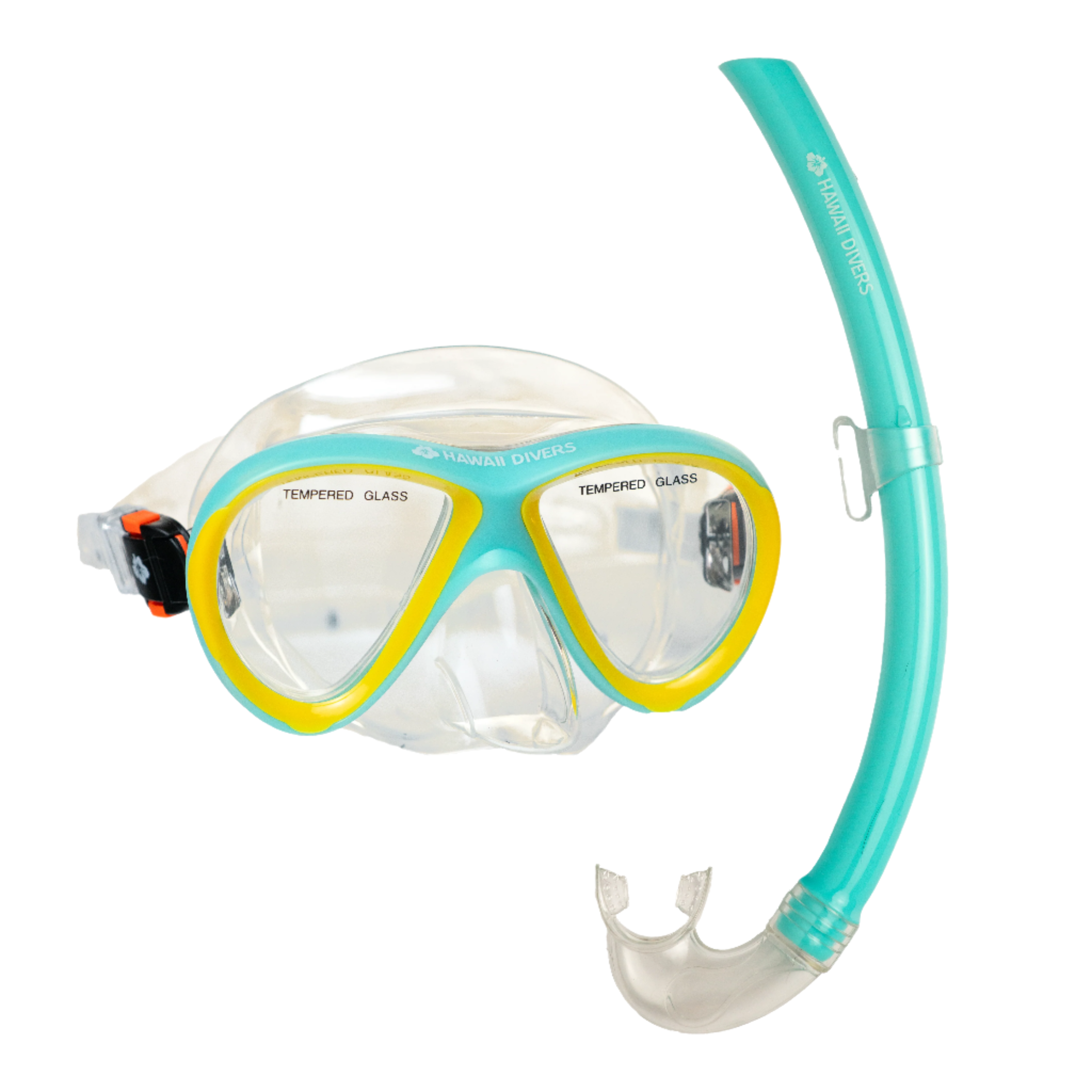 Hawaii Divers Guppy Kids Snorkel Combo – Sky/Yellow (4+)