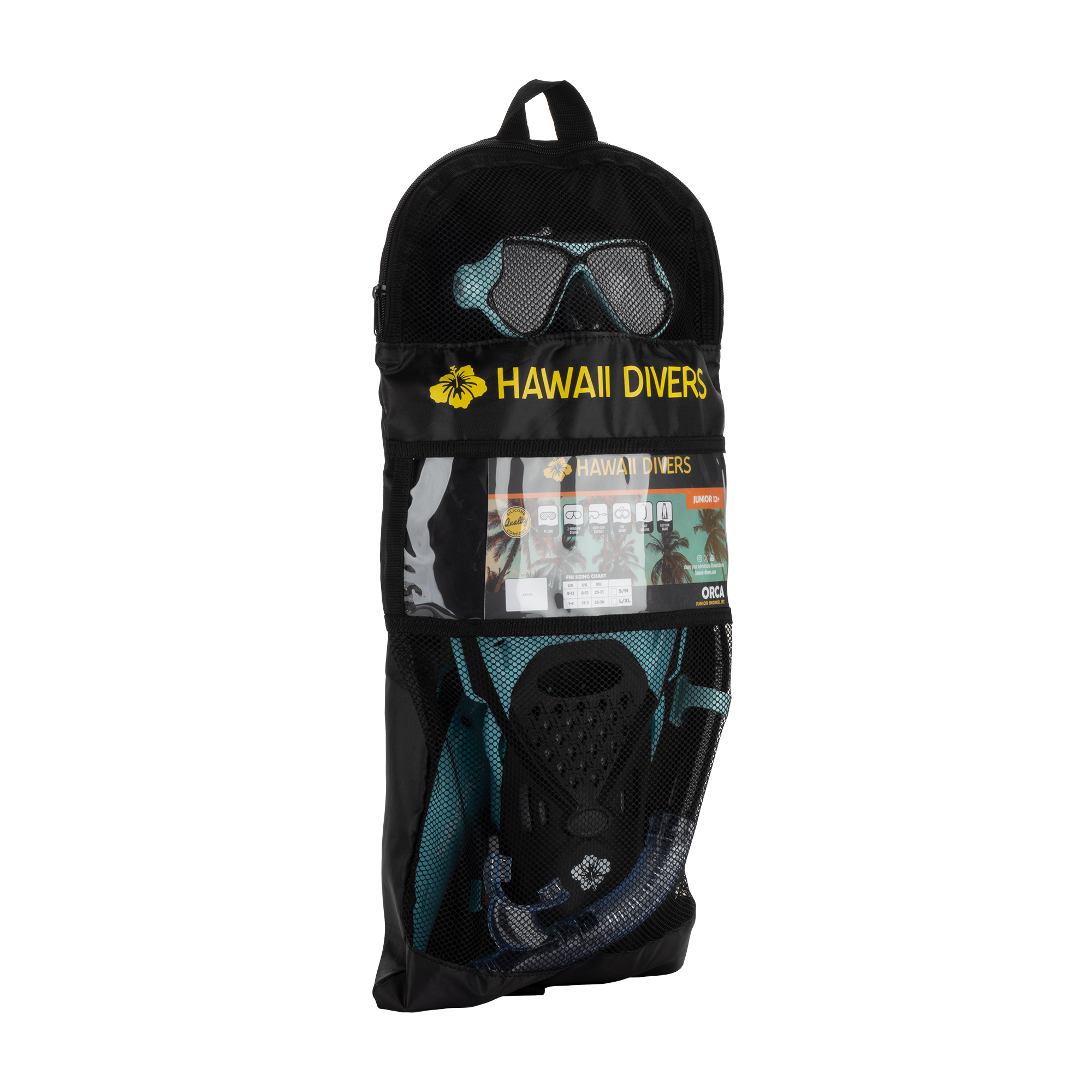 Hawaii Divers Beluga Jr Snorkel Set – Purple (Ages 8+) Size SM