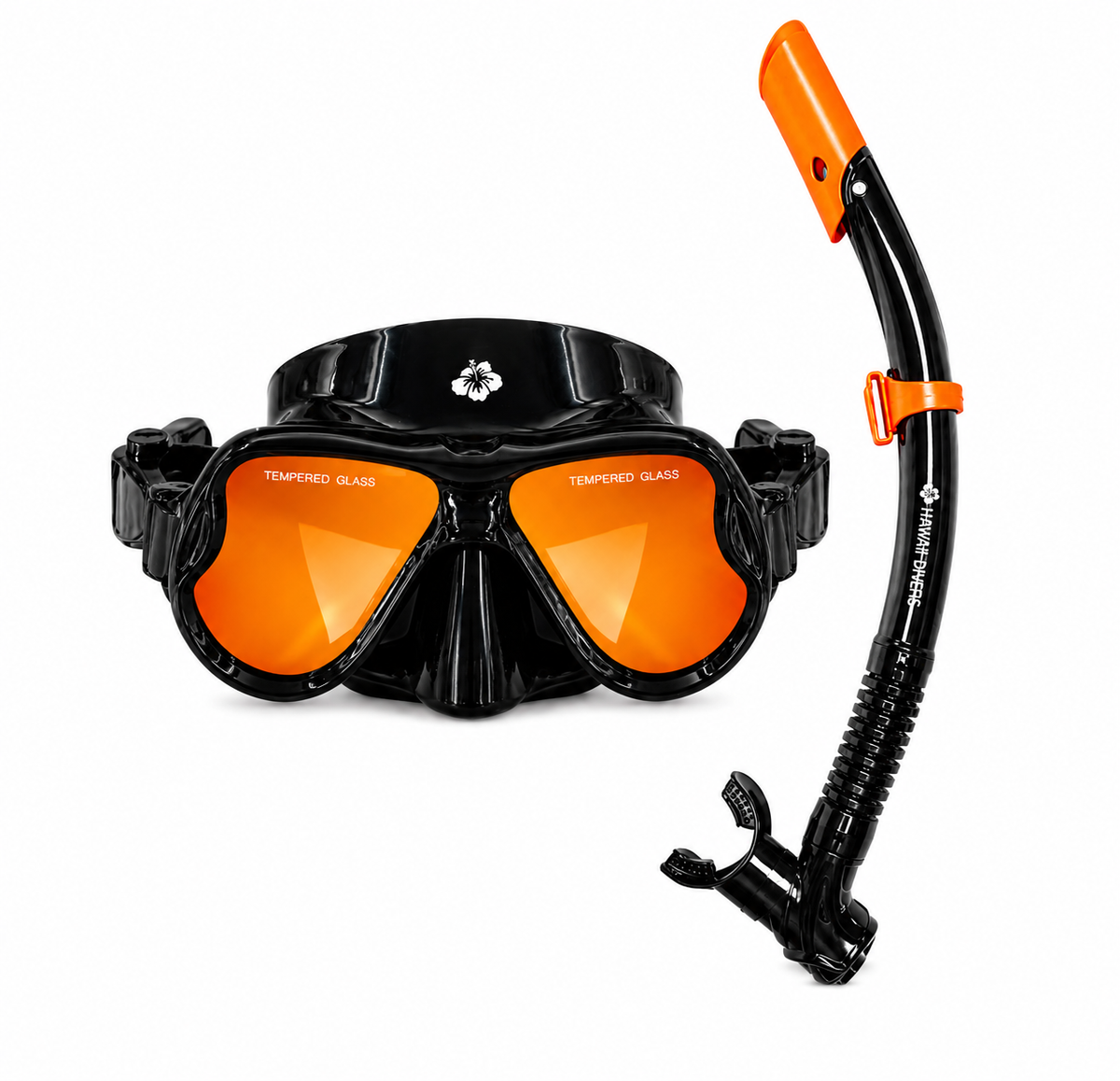 Hawaii Divers Kai Adult Snorkel Combo - Orange