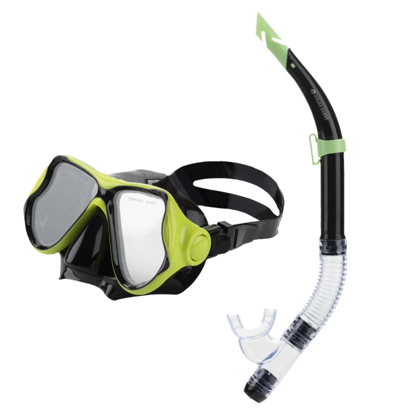 Hawaii Divers Manta Ray Adult Snorkel Combo – Yellow/Black