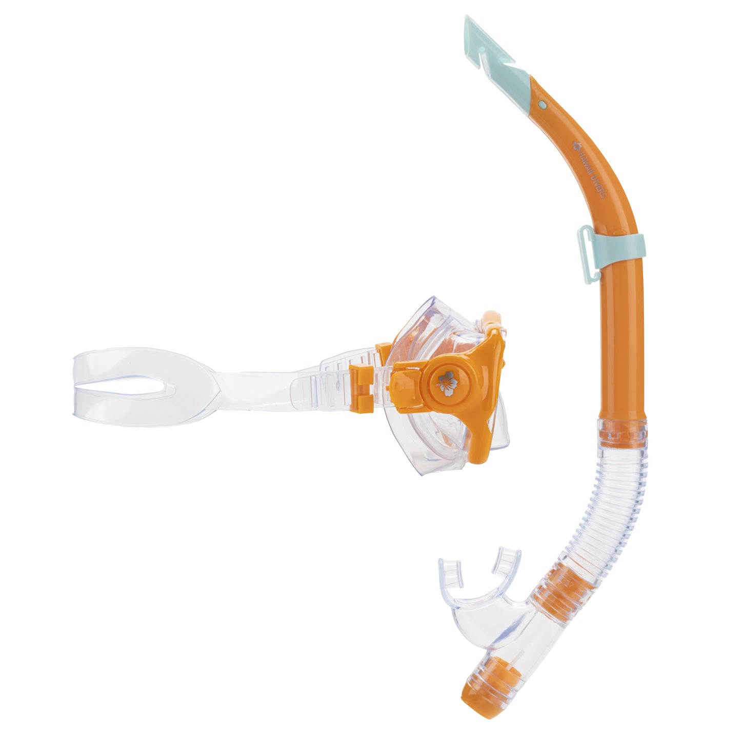 Hawaii Divers Manta Ray Adult Snorkel Combo – Orange