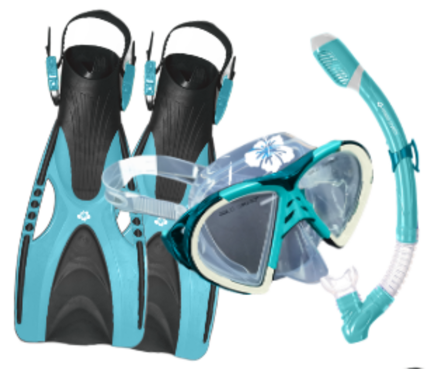 Hawaii Divers Leilani Snorkel Set – Turquoise (Adult L/XL)