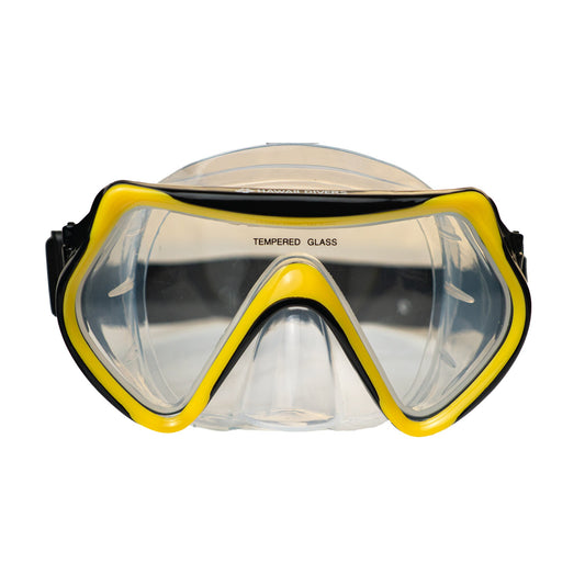 Hawaii Divers Destin Adult Snorkel Set – Black/Yellow - L/XL