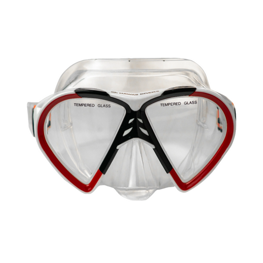 Hawaii Divers Leilani Snorkel Combo – Black/Red (Adult)