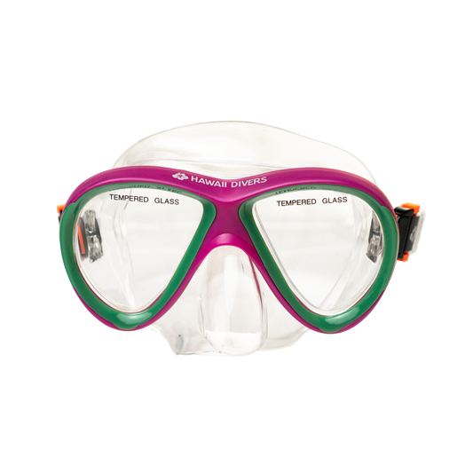 Hawaii Divers Guppy Kids Snorkel Mask – Pink/Green