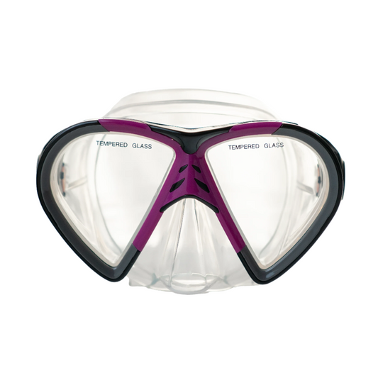 Hawaii Divers Leilani Adult Snorkel Mask - Black/Pink