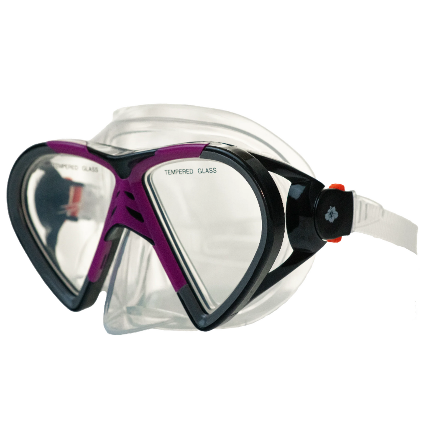 Hawaii Divers Leilani Adult Snorkel Mask - Black/Pink