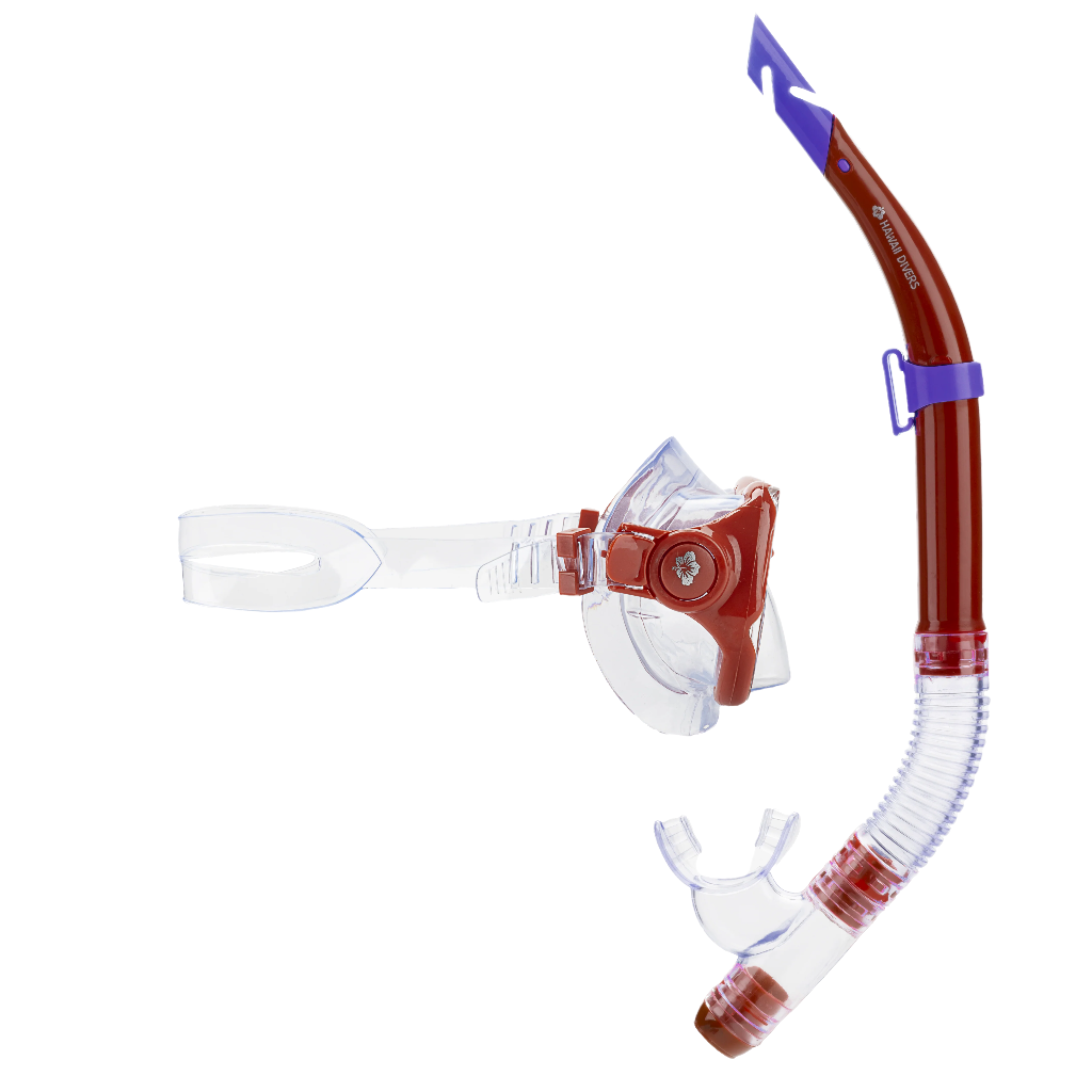 Hawaii Divers Manta Ray Adult Snorkel Combo – Red