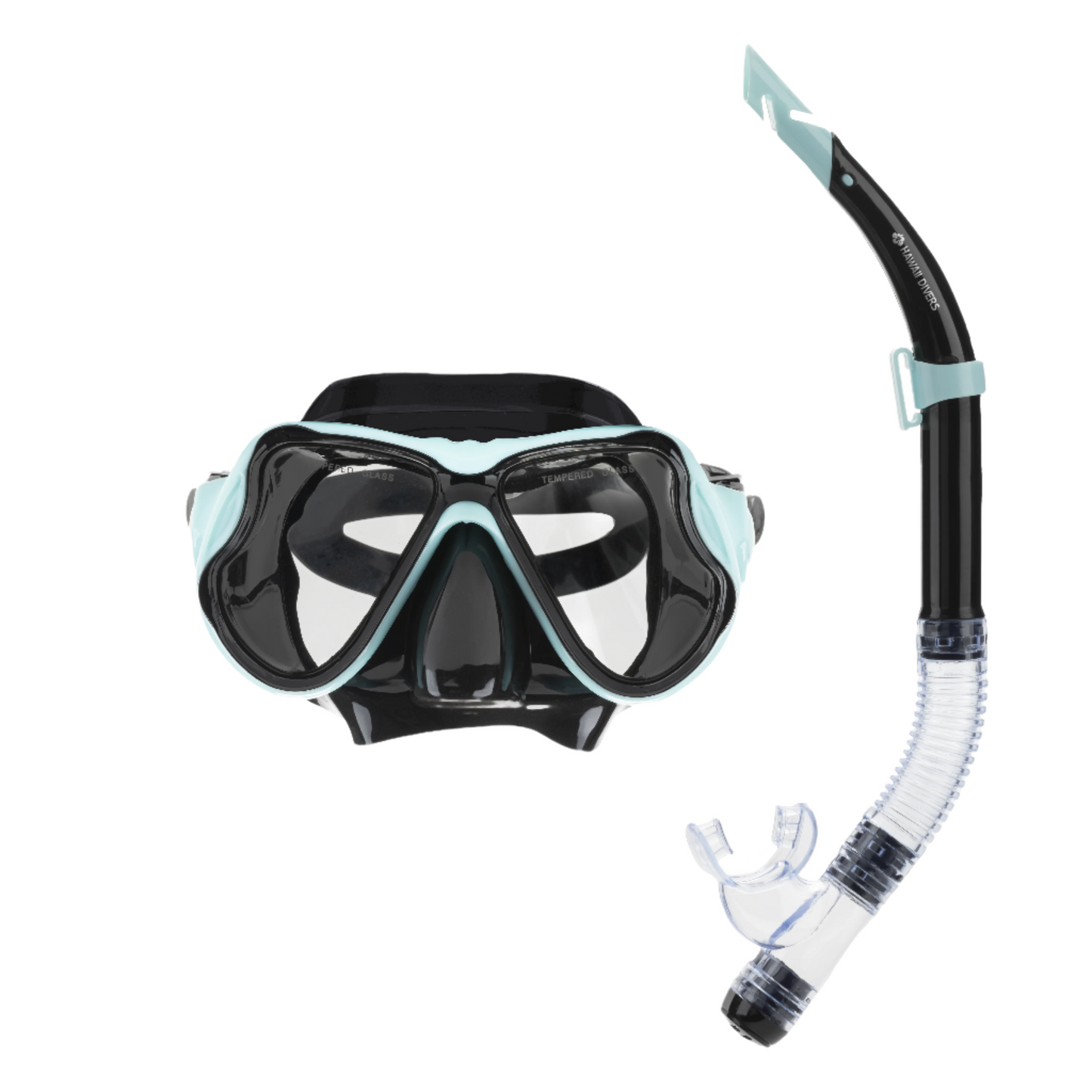 Hawaii Divers Beluga Jr Snorkel Combo – Turquoise/Black | Ages 8+
