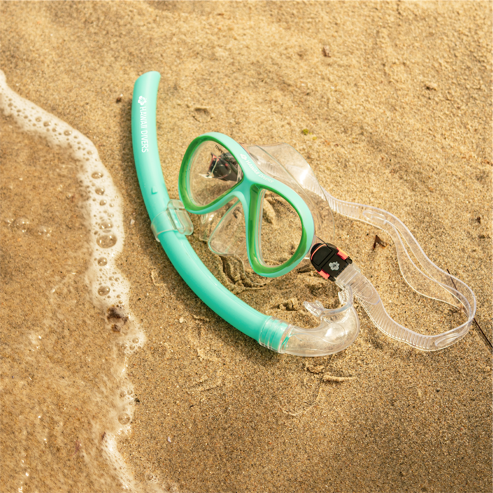 Hawaii Divers Mask and Snorkel Lying on the Beach