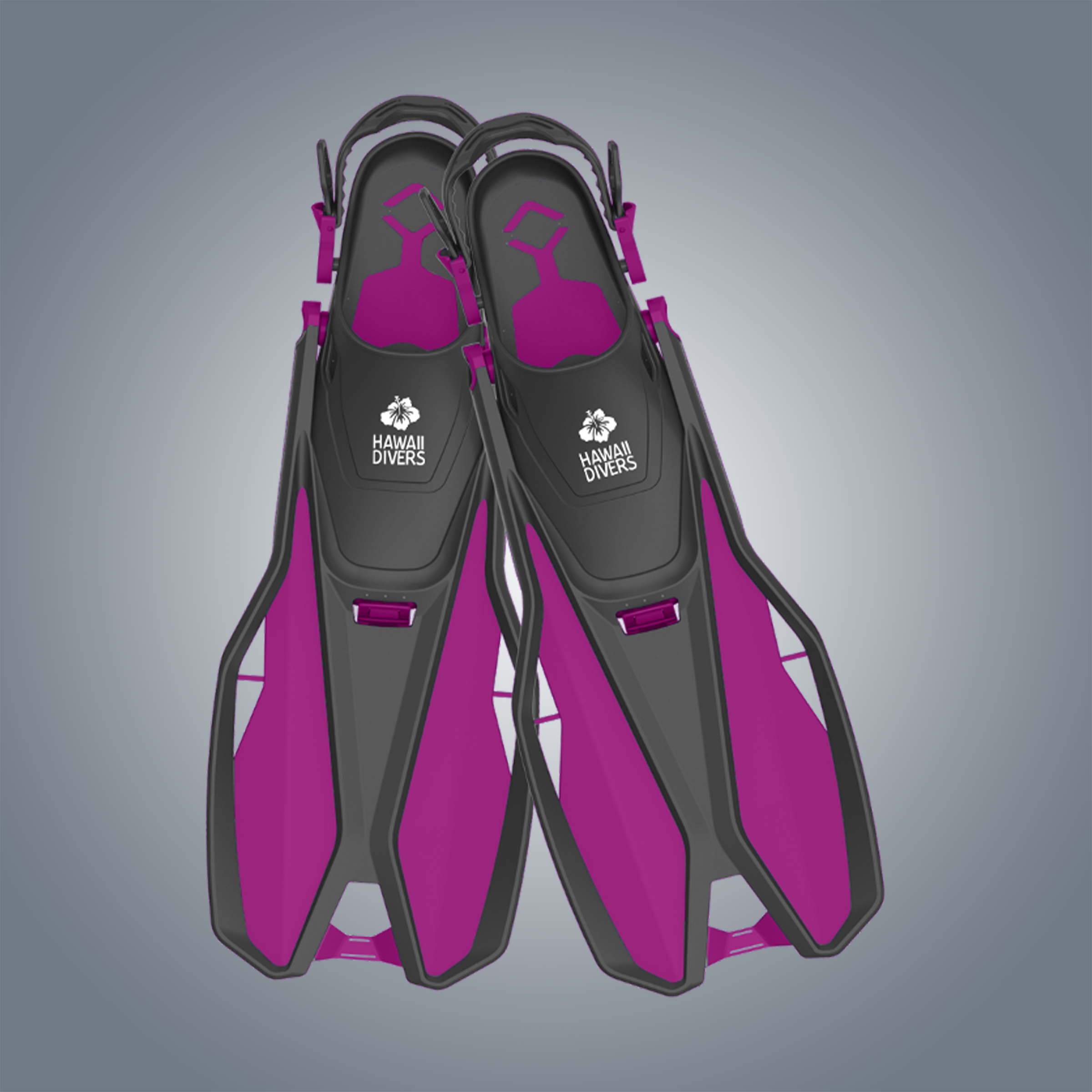 A pair of berry-colored Hawaii Divers Fins