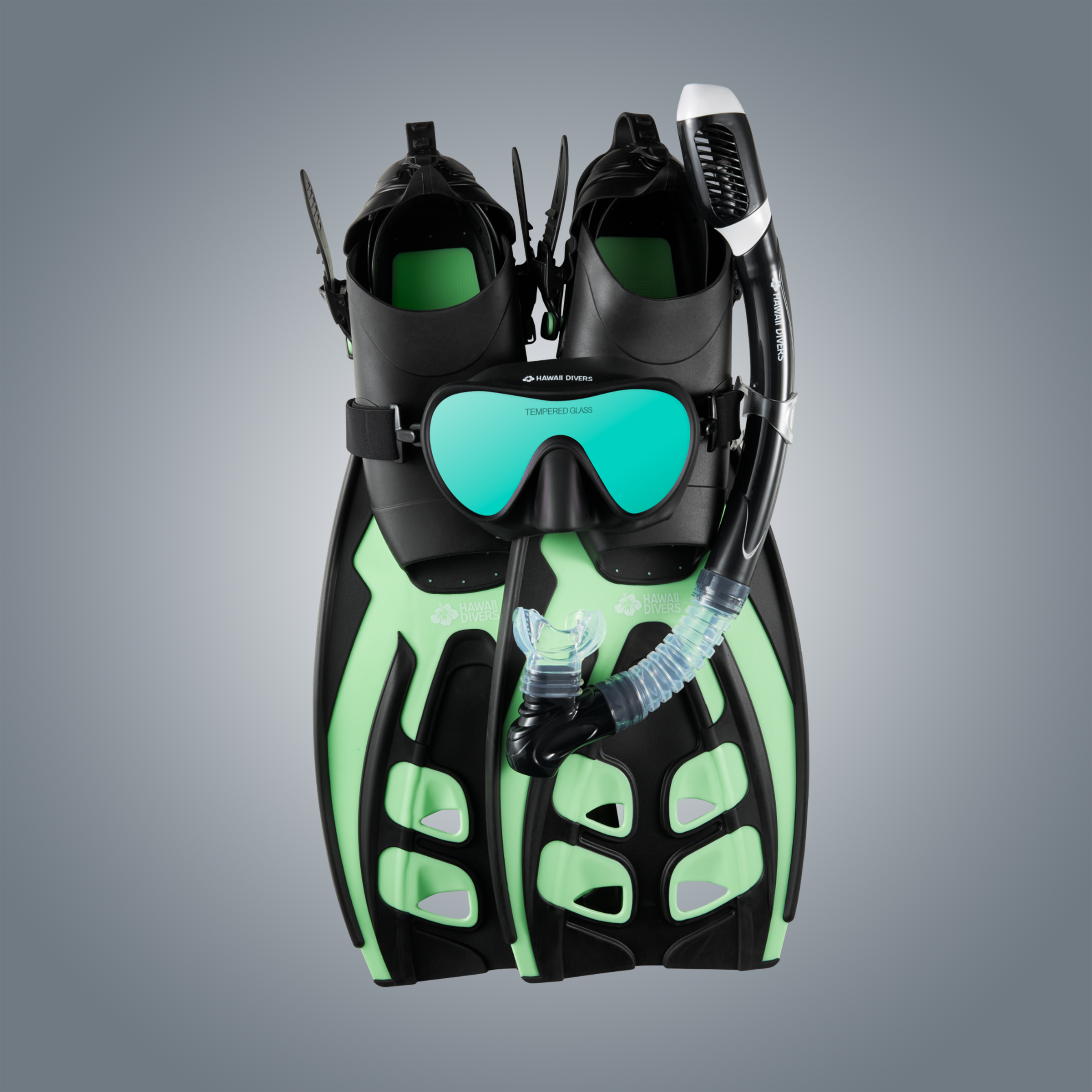 Mask, snorkel, fins set from Hawaii Divers