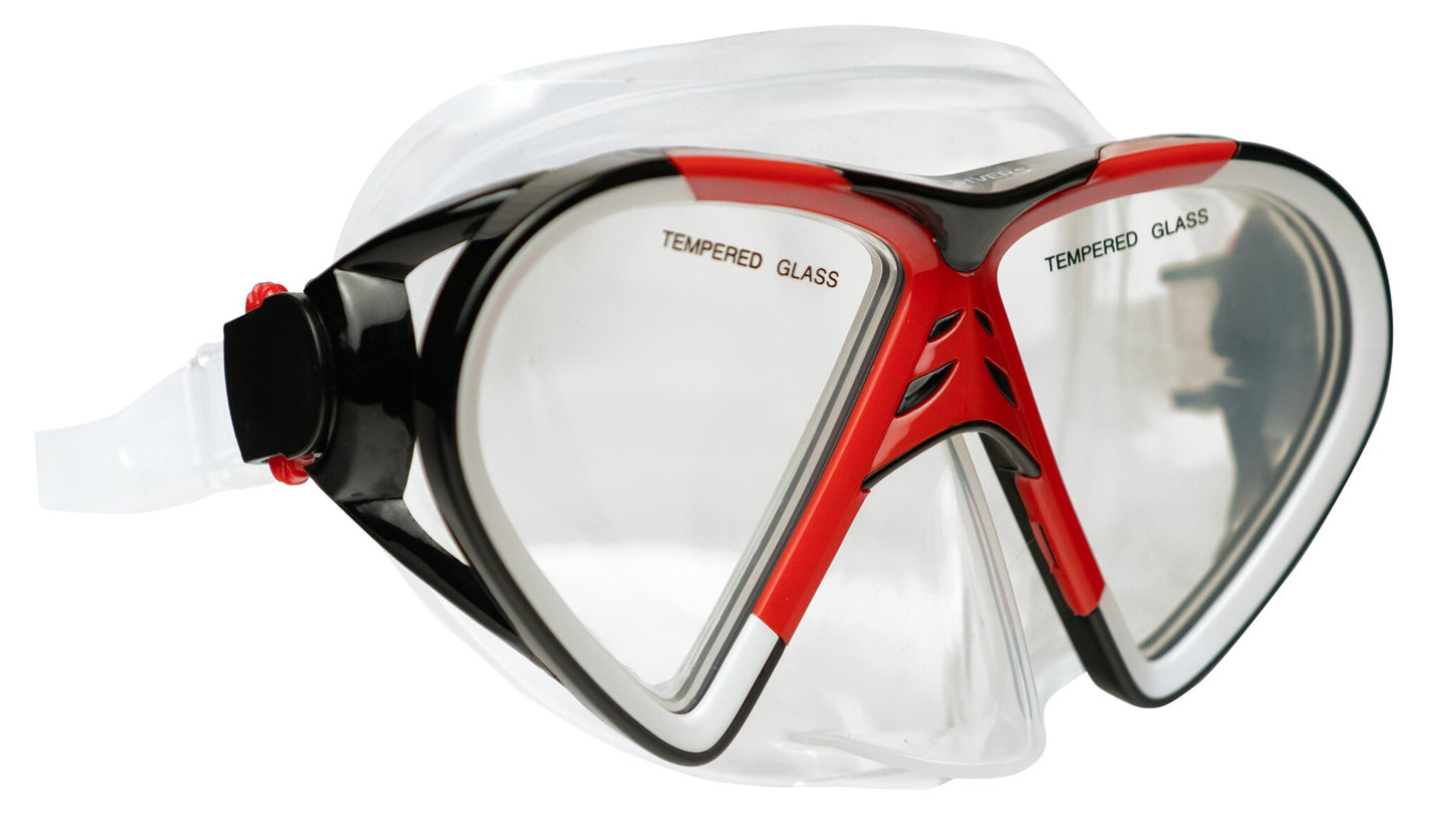 Hawaii Divers Leilani Snorkel Combo – Black/Red (Adult)
