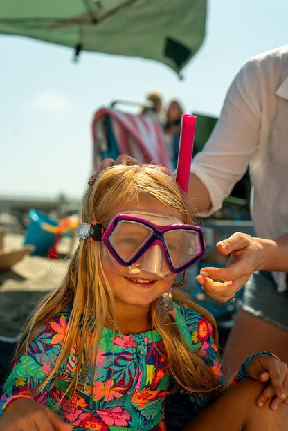 Hawaii Divers Jelly Fish Snorkel Mask - Turquoise/Orange(ages 4+)