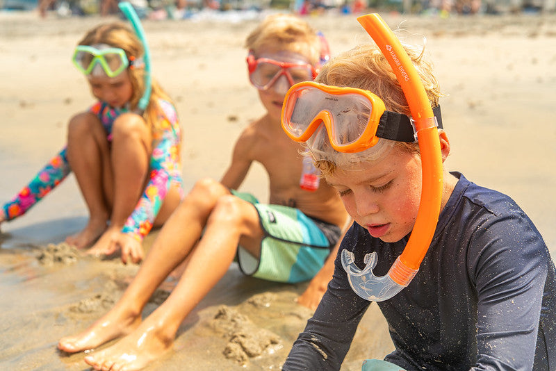 Hawaii Divers Orca Jr Snorkel Mask– Peach (Ages 8–14)