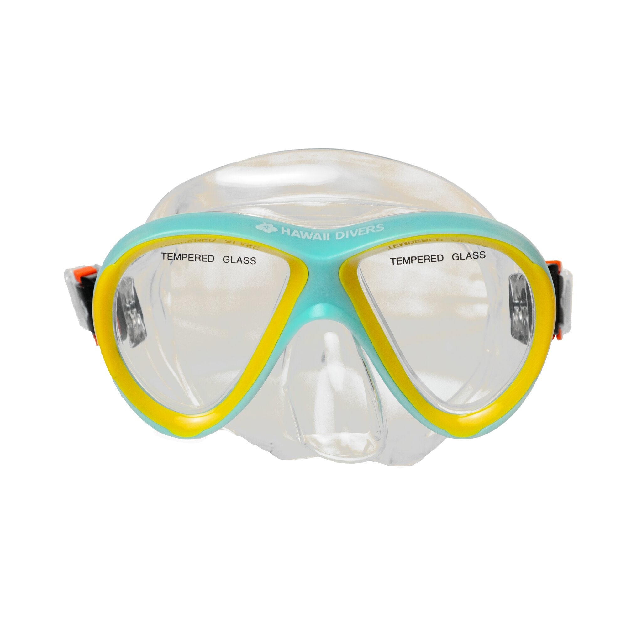 Hawaii Divers Guppy Kids Snorkel Mask – Sky/Yellow (Ages 4+)