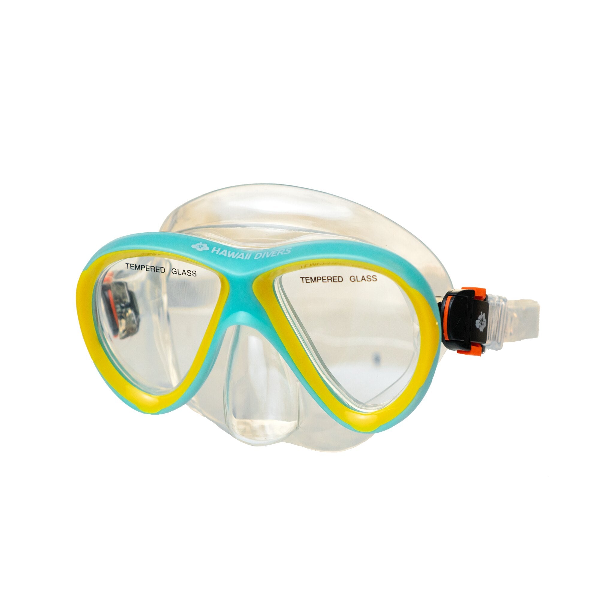 Hawaii Divers Guppy Kids Snorkel Mask – Sky/Yellow (Ages 4+)