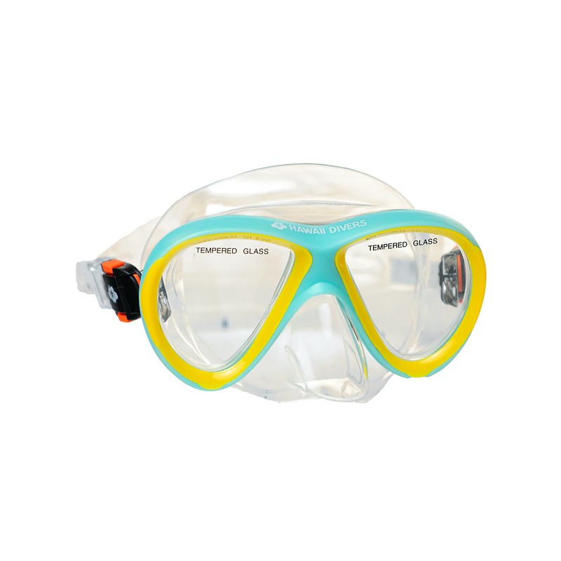 Hawaii Divers Guppy Kids Snorkel Mask – Sky/Yellow (Ages 4+)