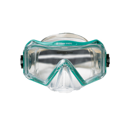 Hawaii Divers Tri View Adult Snorkel Mask - Teal/Black