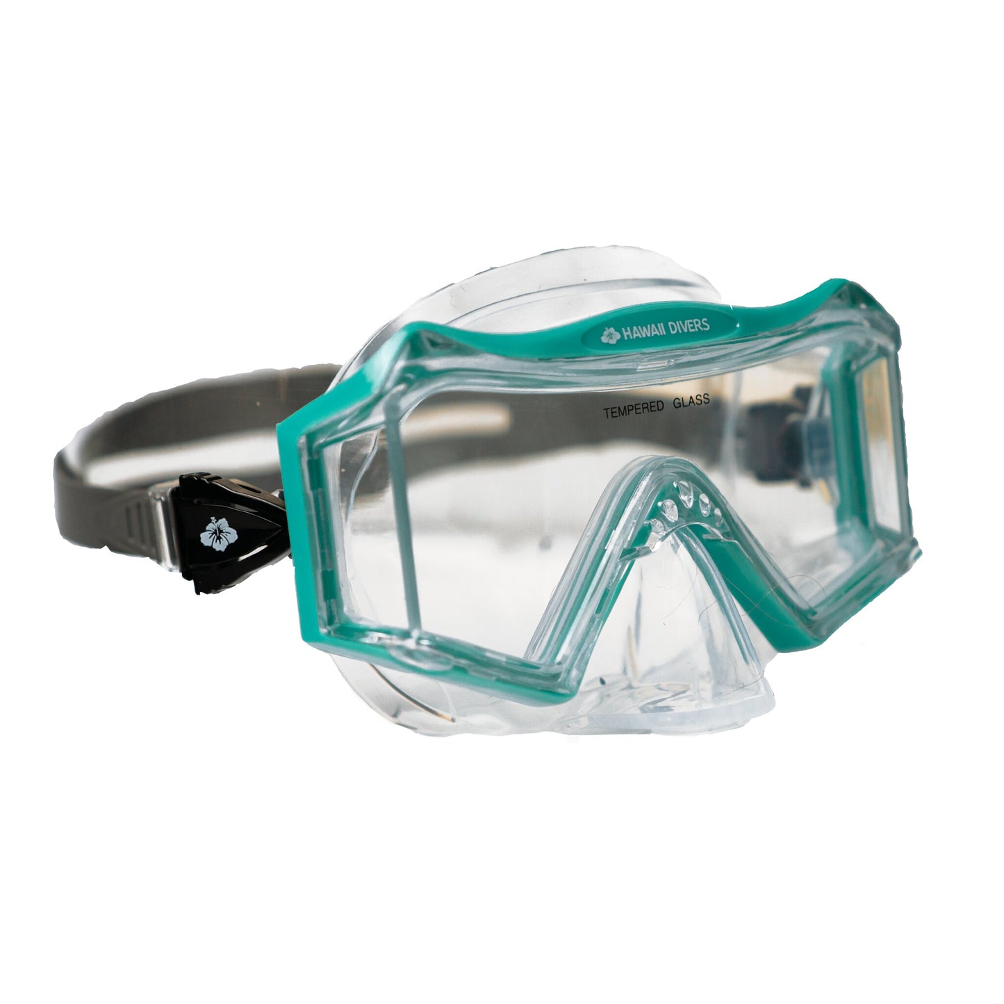 Hawaii Divers Tri View Adult Snorkel Mask - Teal/Black
