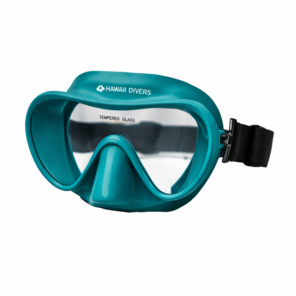 Hawaii Divers Deep Sea Adult Snorkel Set – Teal/Black -  Size Large/XL