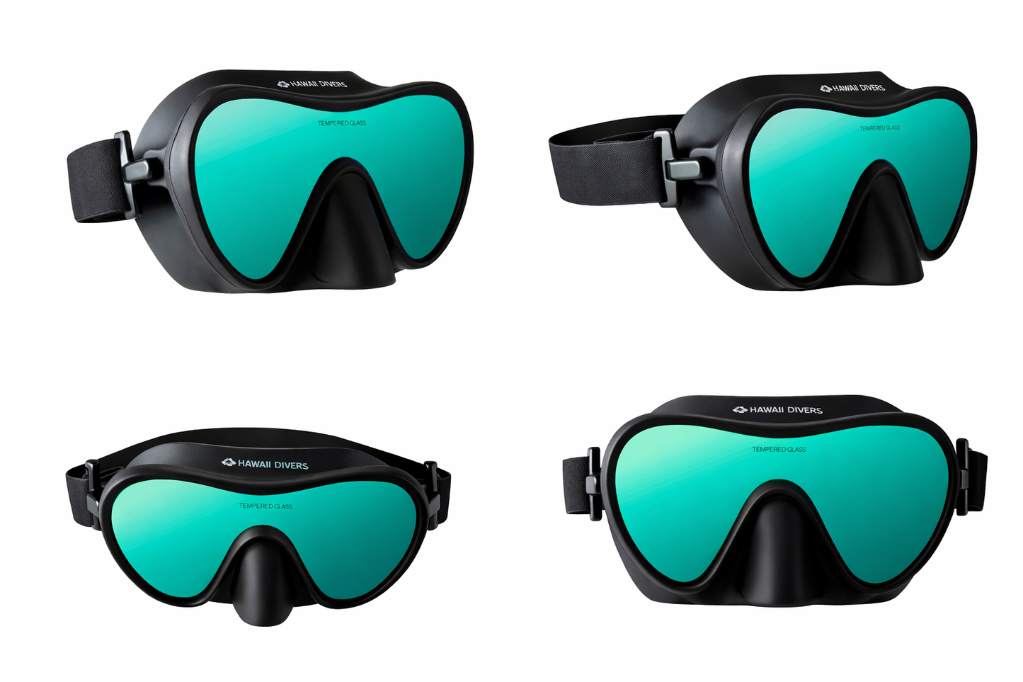 Hawaii Divers Deep Sea Mirrored Adult Mask – Green/Black