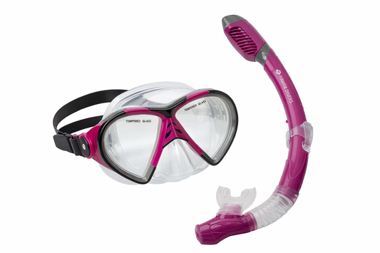 Hawaii Divers Adult Leilani Snorkel Combo – Black/Pink