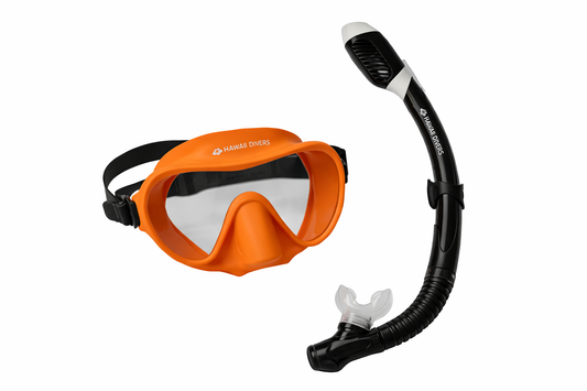 Hawaii Divers Deep Sea Adult Snorkel Combo – Orange