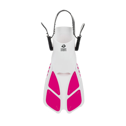 Hawaii Divers Orca Jr Snorkel Set with Fins – White/Pink