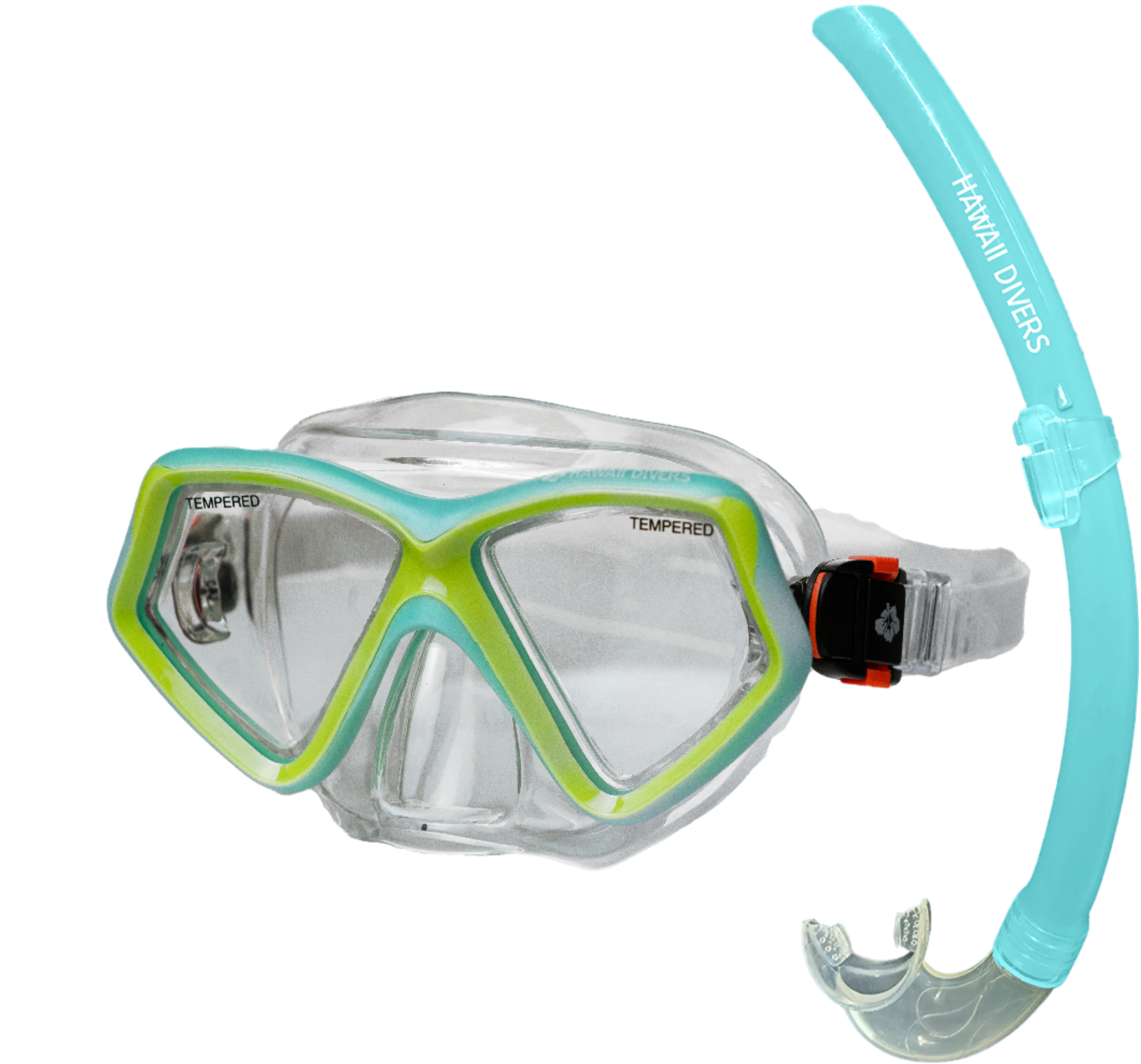 Hawaii Divers Jelly Fish Snorkel Combo - Teal/Yellow(ages 4+)