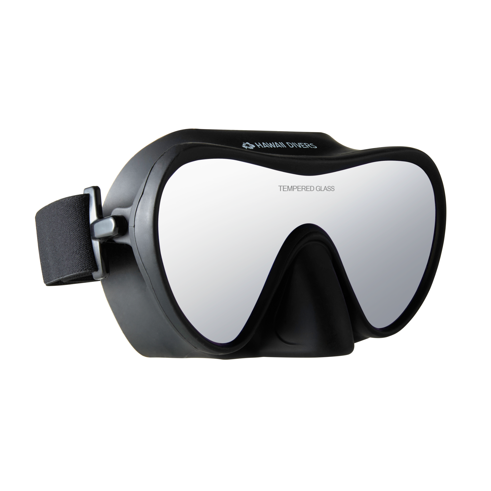 Hawaii Divers Deep Sea Mirrored Adult Snorkel Set – Silver/Black - S/M
