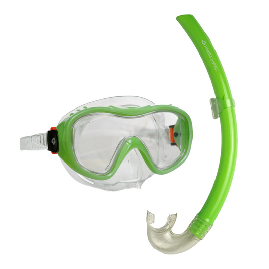 Hawaii Divers Tulum Jr. Snorkel Set – Green (Ages 4+)