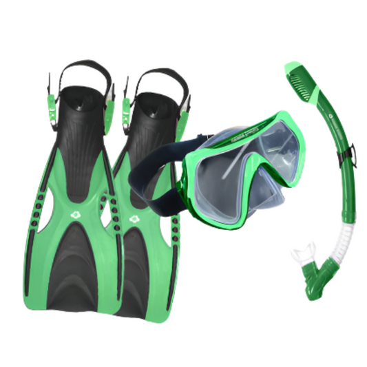 Hawaii Divers Destin Snorkel Set – Green (Adult L/XL)