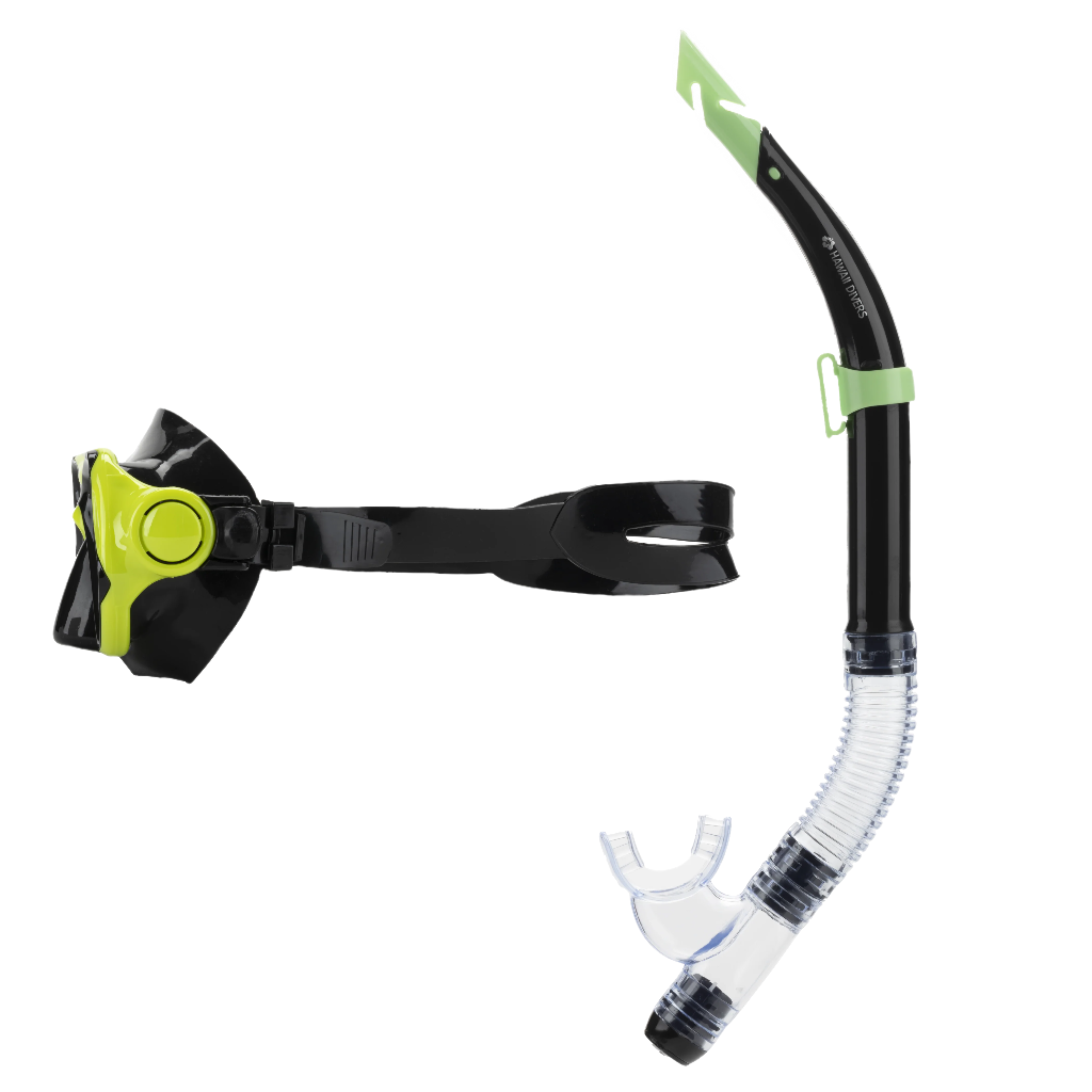 Hawaii Divers Manta Ray Adult Snorkel Combo – Yellow/Black