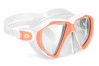 Hawaii Divers Orca Jr Snorkel Mask– Peach (Ages 8–14)