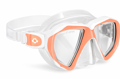 Hawaii Divers Orca Jr Snorkel Mask– Peach (Ages 8–14)