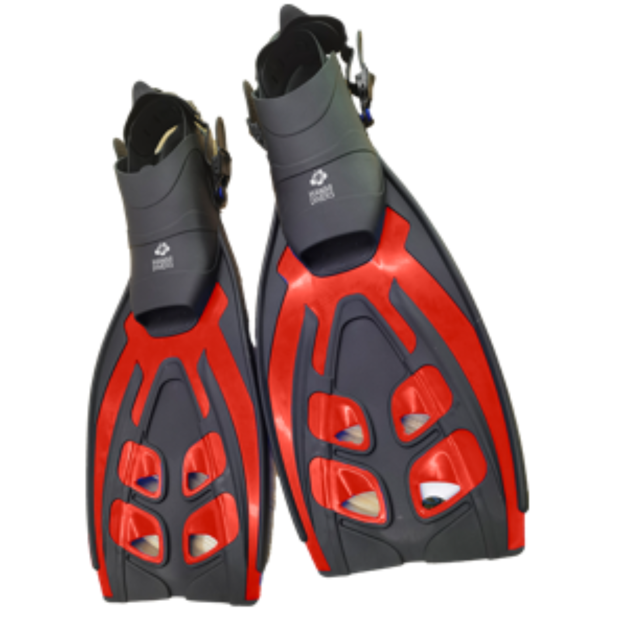 Hawaii Divers Deep Sea Adult Snorkel Set – Red - L/XL