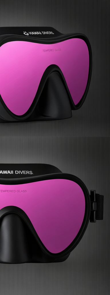 Hawaii Divers Deep Sea Mirrored Adult Mask – Pink/Black